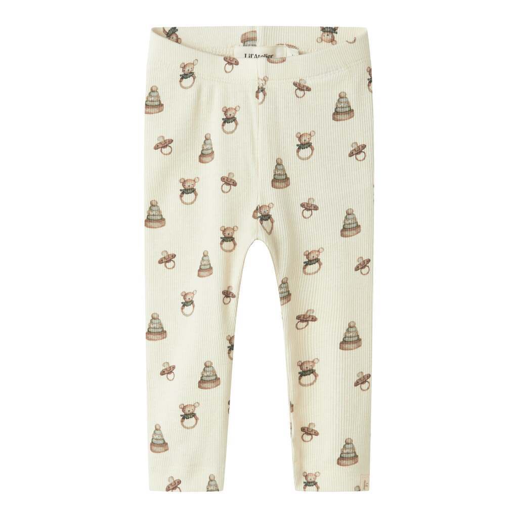 Lil Atelier Gavo Elf Slim Leggings - Turtledove/Toy - 56 cm