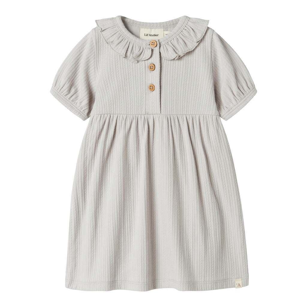 Lil Atelier Fleura SS Body Dress - Vapor Blue - 56 cm