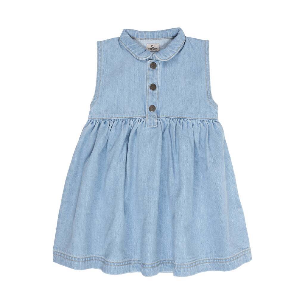 Copenhagen Colors Denim Dress - Super LT Blue Indigo Washed - 80 cm