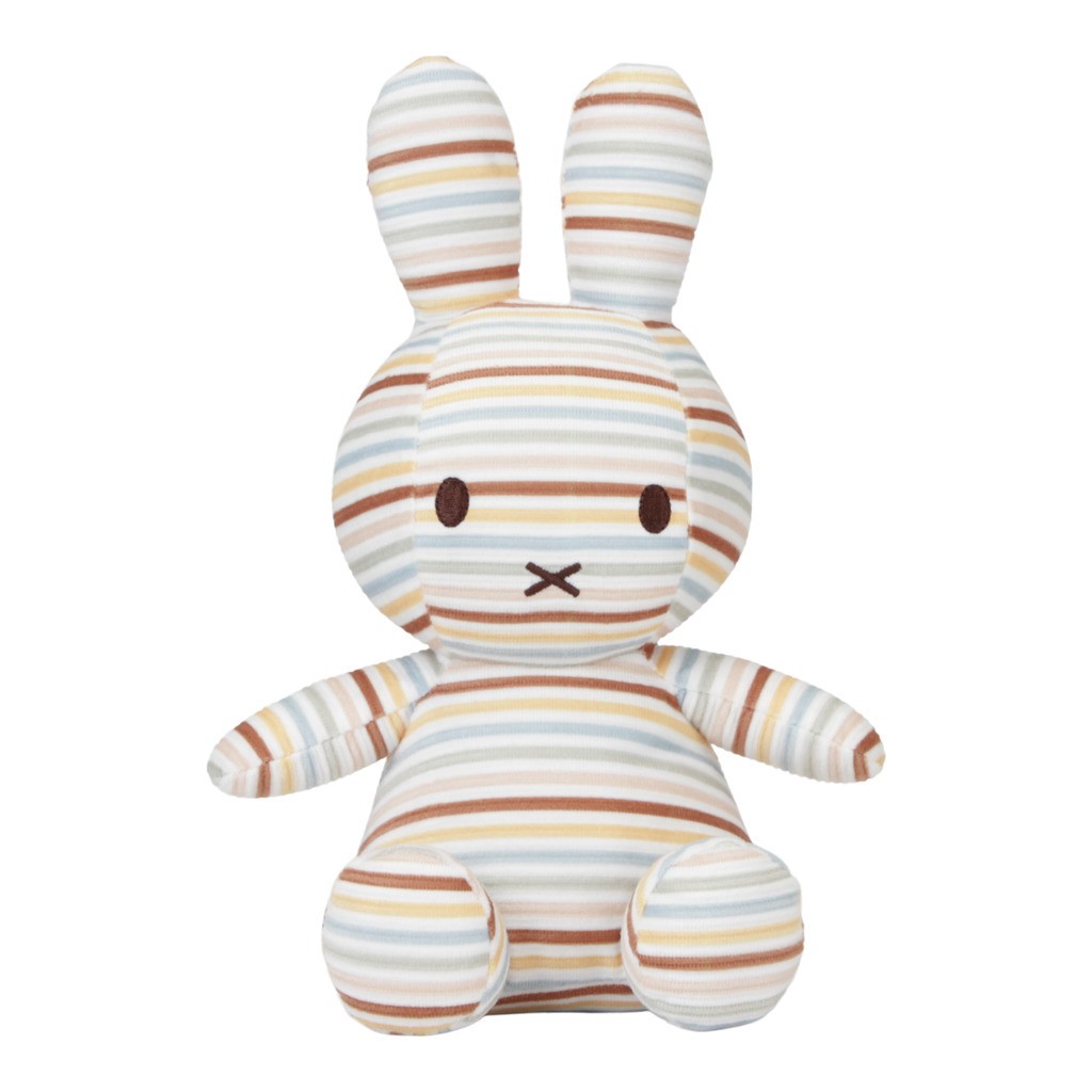 Little Dutch Miffy Kramme Bamse 25 cm - All Over Vintage Sunny Stripes