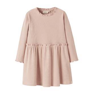 Lil Atelier Nora LS Dress - Cameo Rose - 92 cm