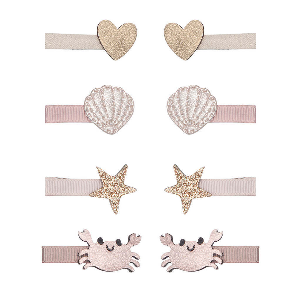 Mimi & Lula 8 hårclips - Mini Cecil Crab By The Seaside