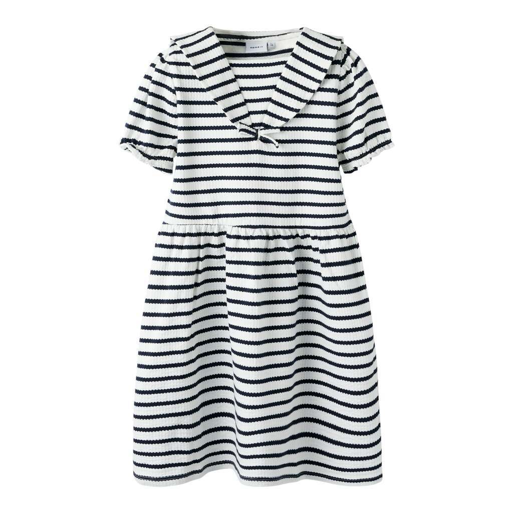 Name It Kattie SS Dress - Cloud Dancer Sky Captain - 92 cm