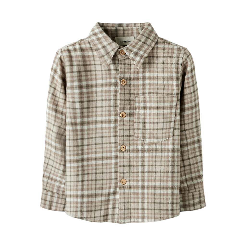 Lil Atelier Rebel LS Shirt - Sepia Tint - 92 cm