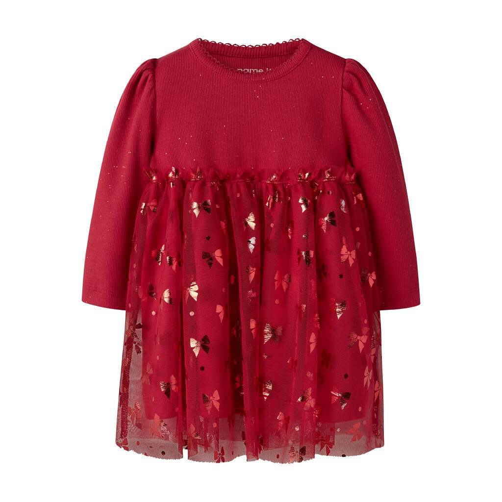 Name It Rosally LS Dress - Jester Red - 50 cm