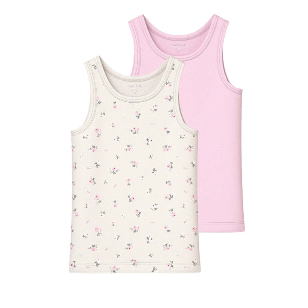 Name It Tank Top 2pak Jet Stream Flower NOOS - Jet Stream - 86 cm