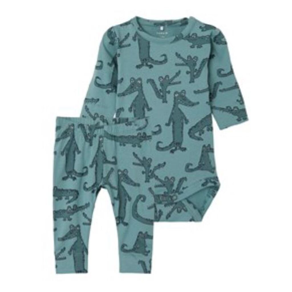 Name It Lassir Body & Pants Sæt - Trellis - 56 cm