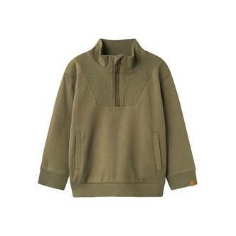 Lil Atelier London Rio Half Zip Sweat Shirt - Kalamata - 92 cm