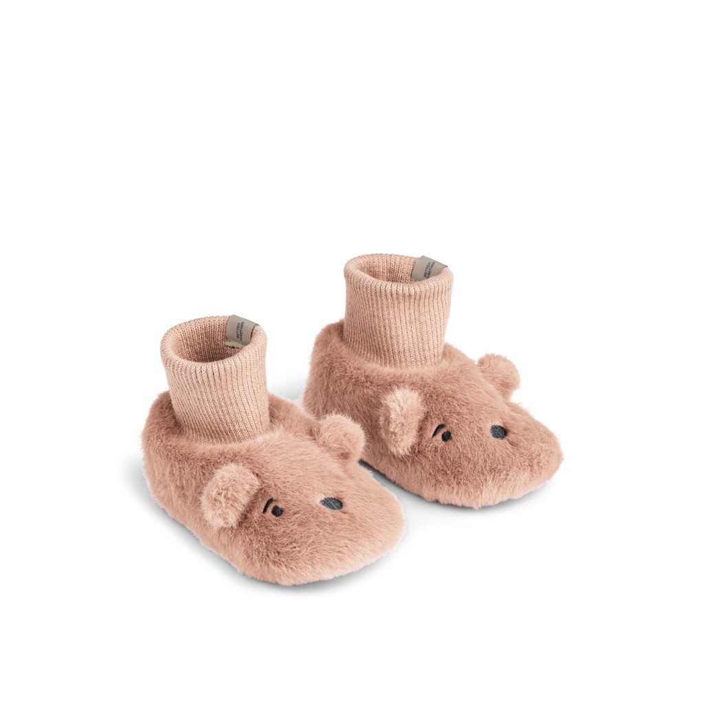 Liewood Beth Bear Plush Slippers - Pale tuscany - 16/17