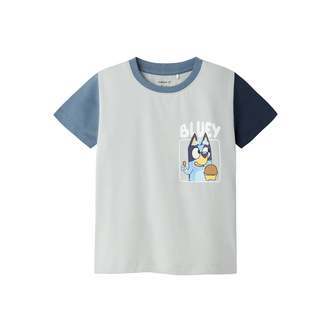 Name It Marmar Bluey SS Top - Pearl Blue - 92 cm