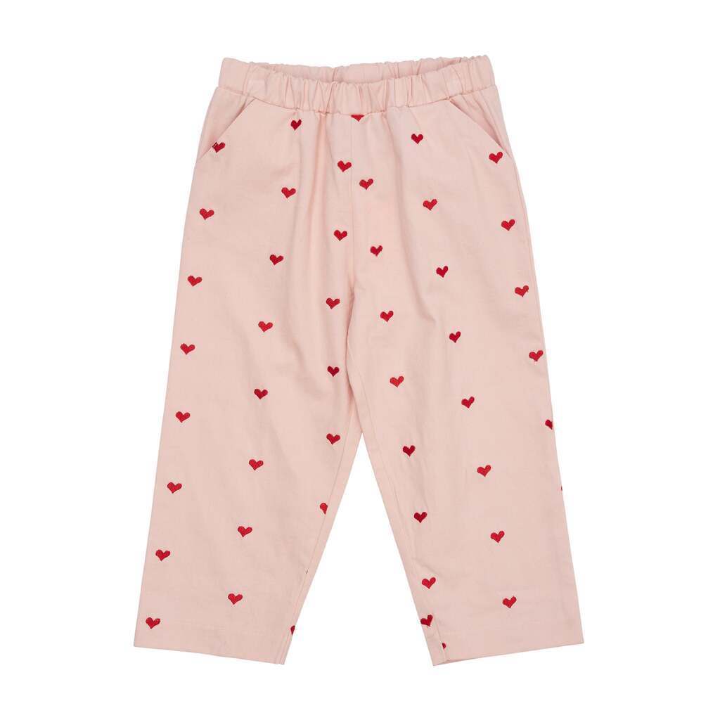 Copenhagen Colors Twill Hjerte Pants - Dusty Rose - 80 cm