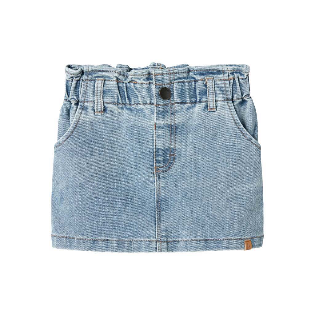 Lil Atelier Darlee Denim Skirt -  Medium Blue Denim - 92 cm