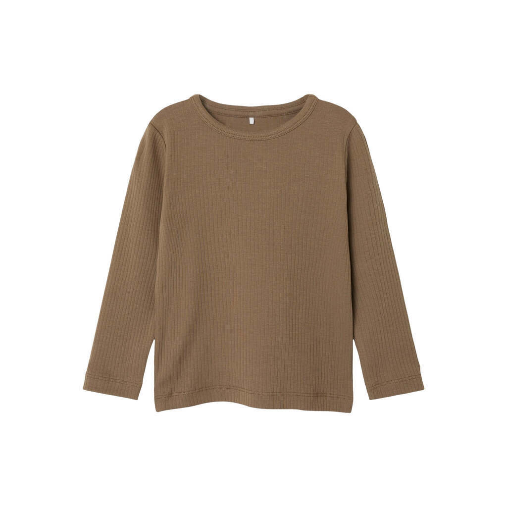 Name It Noe Slim Bluse - Walnut - 86 cm