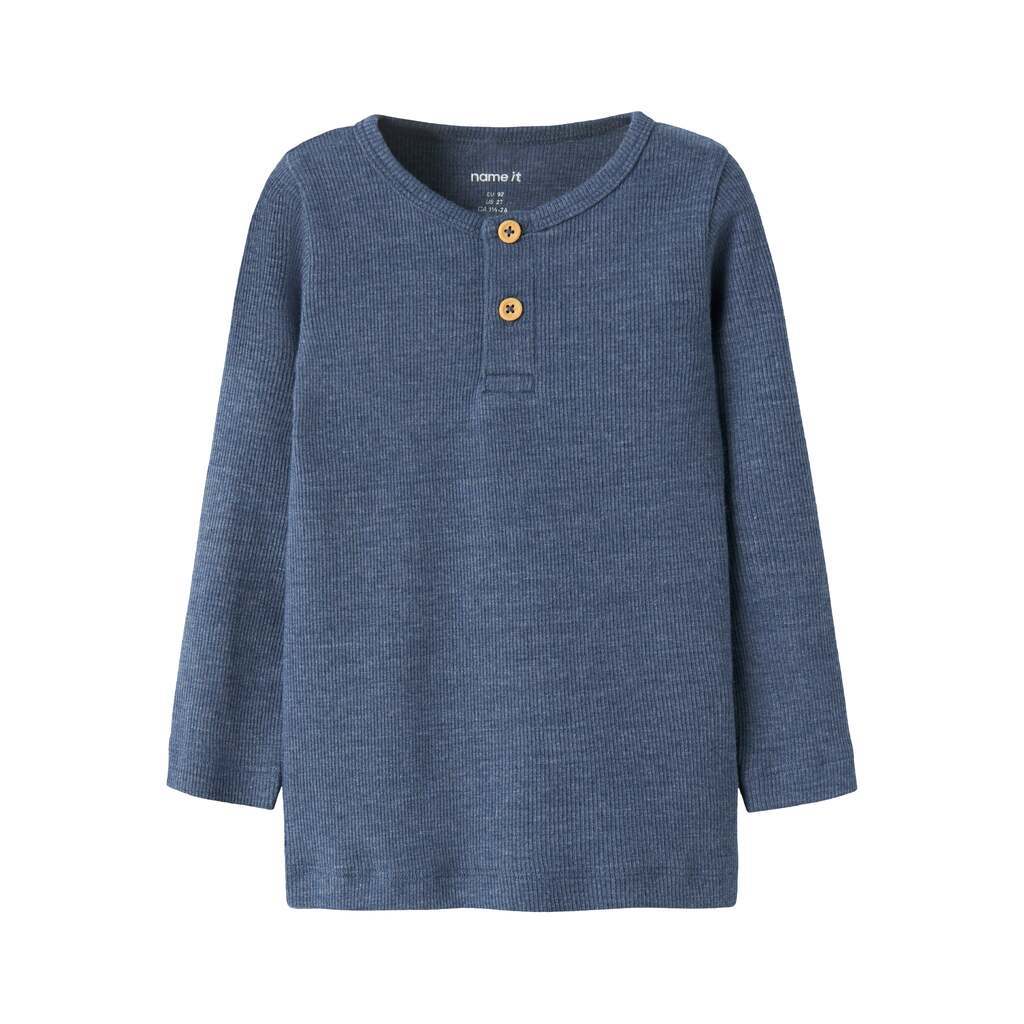 Name It Kab - LS Shirt - Vintage Indigo Melange - 86 cm