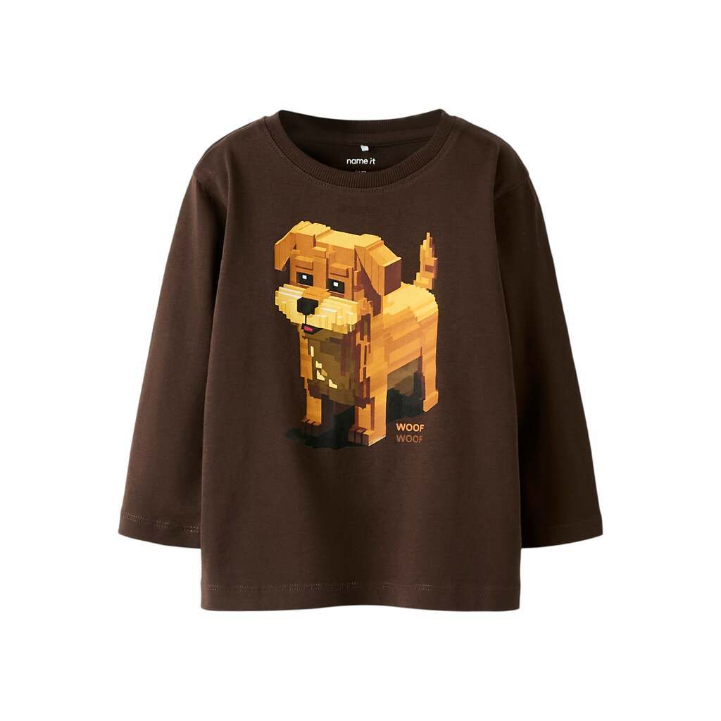 Name It Salan LS Top - Seal Brown - 92 cm