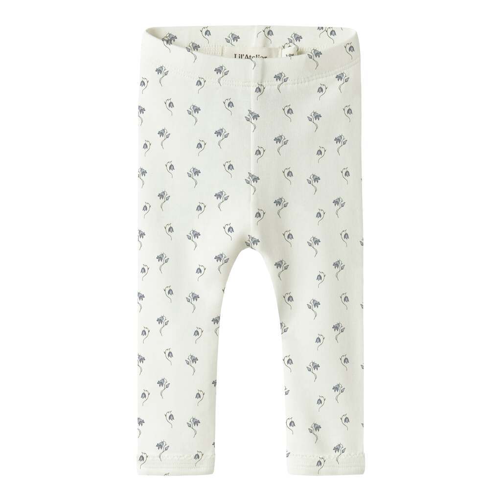 Lil Atelier Gayo Sag Slim Leggings - Coconut Milk/Bell Flower - 56 cm