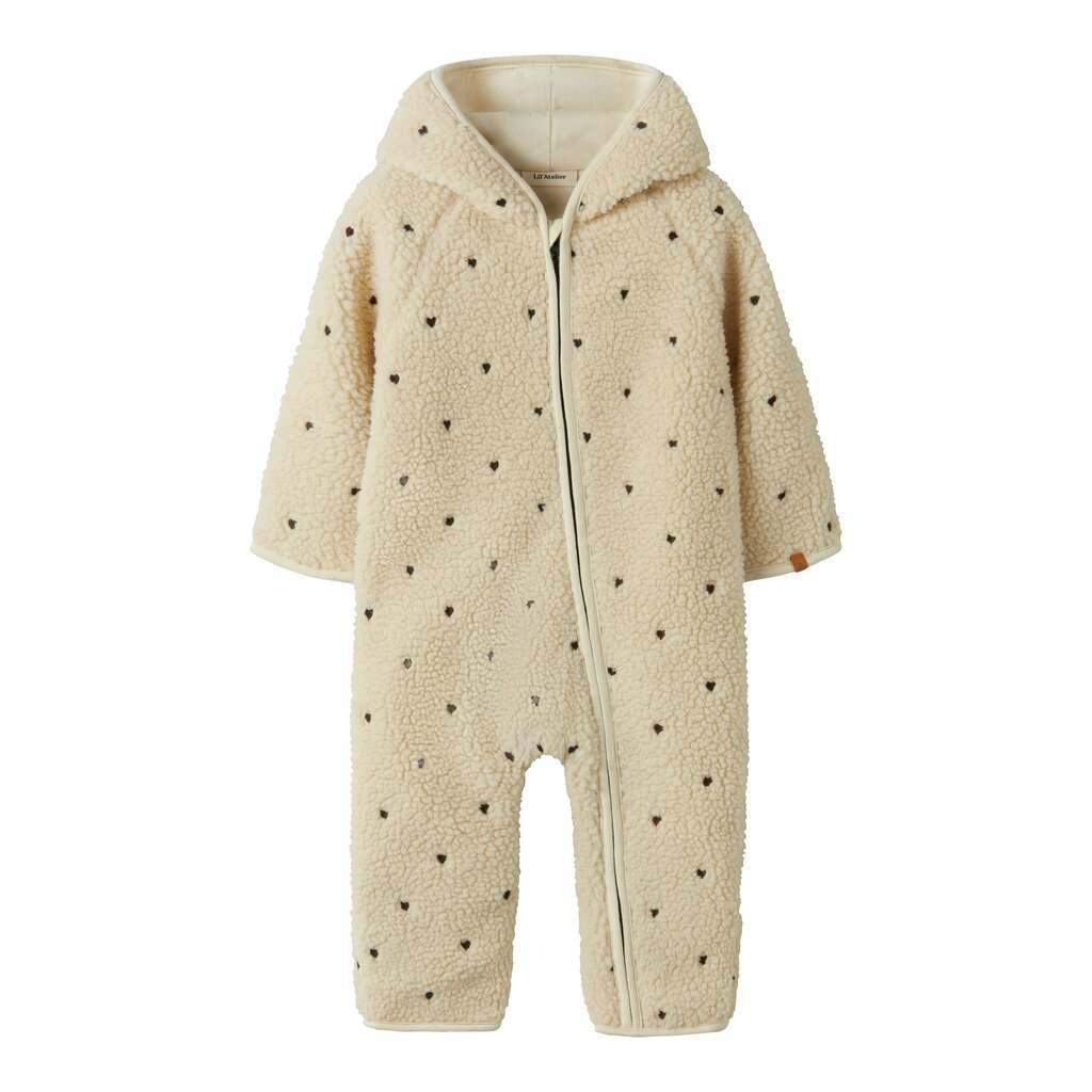 Lil Atelier Nalo Loose Suit - Turtledove/Heart - 50/56 cm