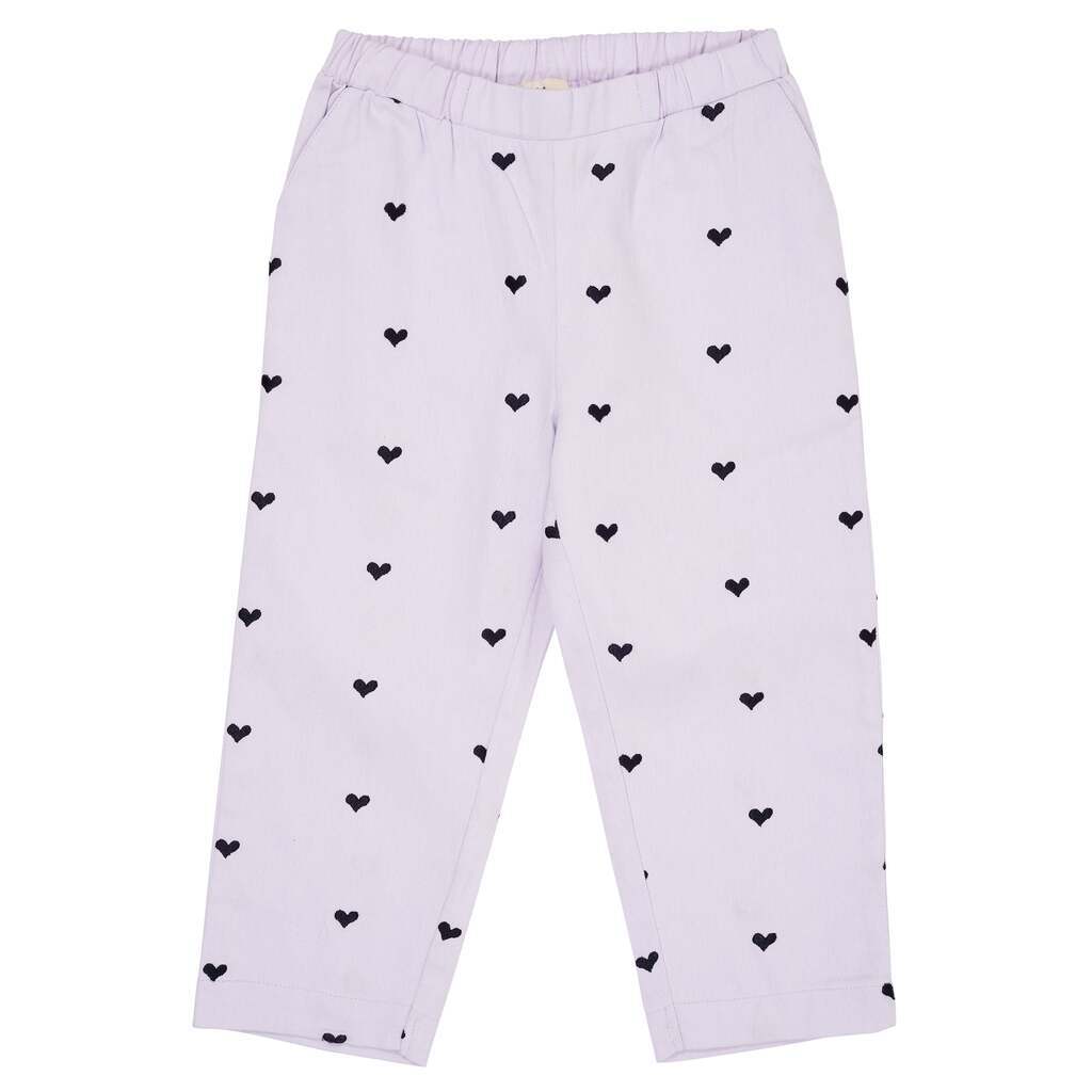Copenhagen Colors Twill Hjerte Pants - Lavender - 80 cm