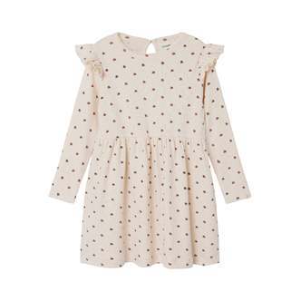 Lil Atelier Gago Kee Dress med mariehøne - Whitecap Gray - 92 cm