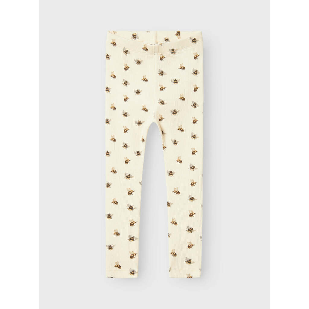 Lil Atelier Gavo Kye Slim Leggings med Humlebi - Turtledove - 92 cm