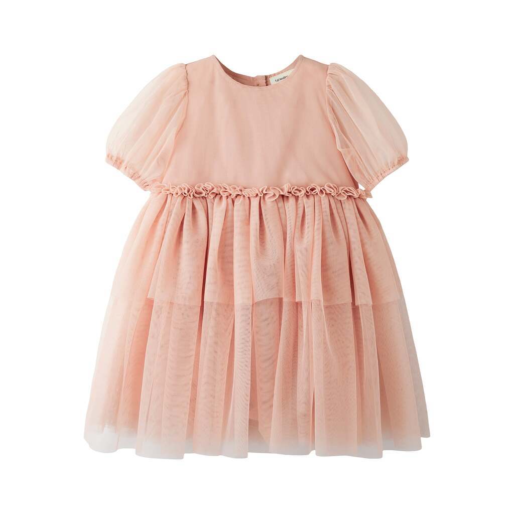 Lil Atelier Liberty SS Tulle Dress - Misty Rose - 92 cm