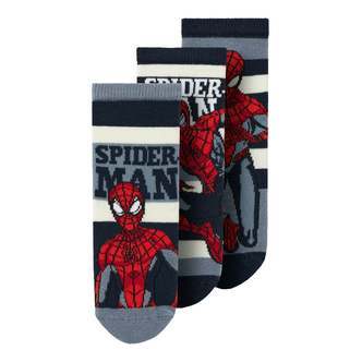 Name It Octavius Spiderman 3 pack strømper - Navy Blazer - 22/24 cm