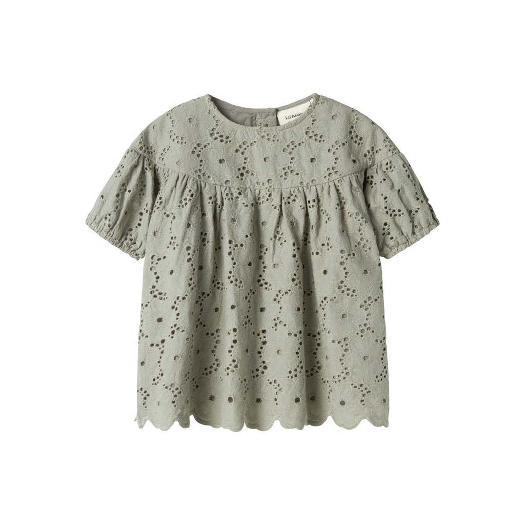 Lil Atelier Dally Loose Shirt - Forest Fog - 92 cm