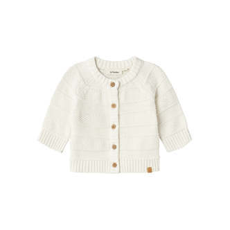 Lil Atelier Larson Knit Cardigan - Coconut Milk - 56 cm