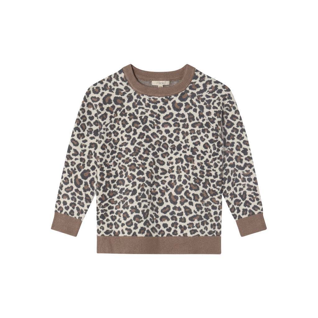 Fliink Benna Leo Pullover - Pine Bark - 86 cm