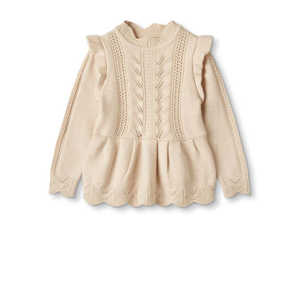 Fliink Alilly Peplum Pullover - Sandshell - 86 cm