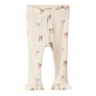 Lil Atelier Gavo Eka Legging - Turtledove/Bow - 56 cm