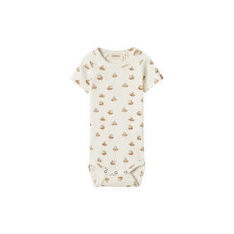 Lil Atelier Lavo Eni SS Body - Coconut Milk/Boat - 56 cm