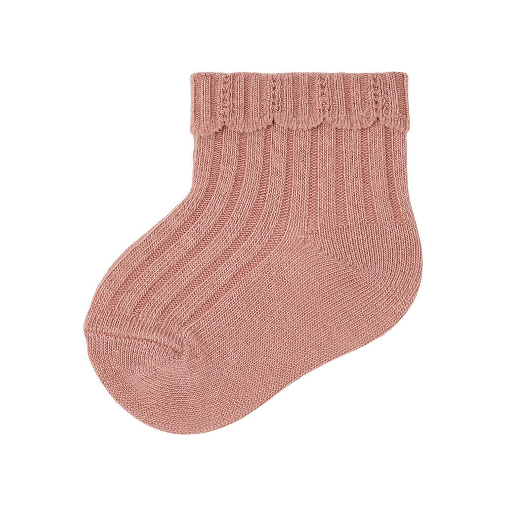 Name It Nobine Strømpe med Blondekant - Light Mahogany - 50/56