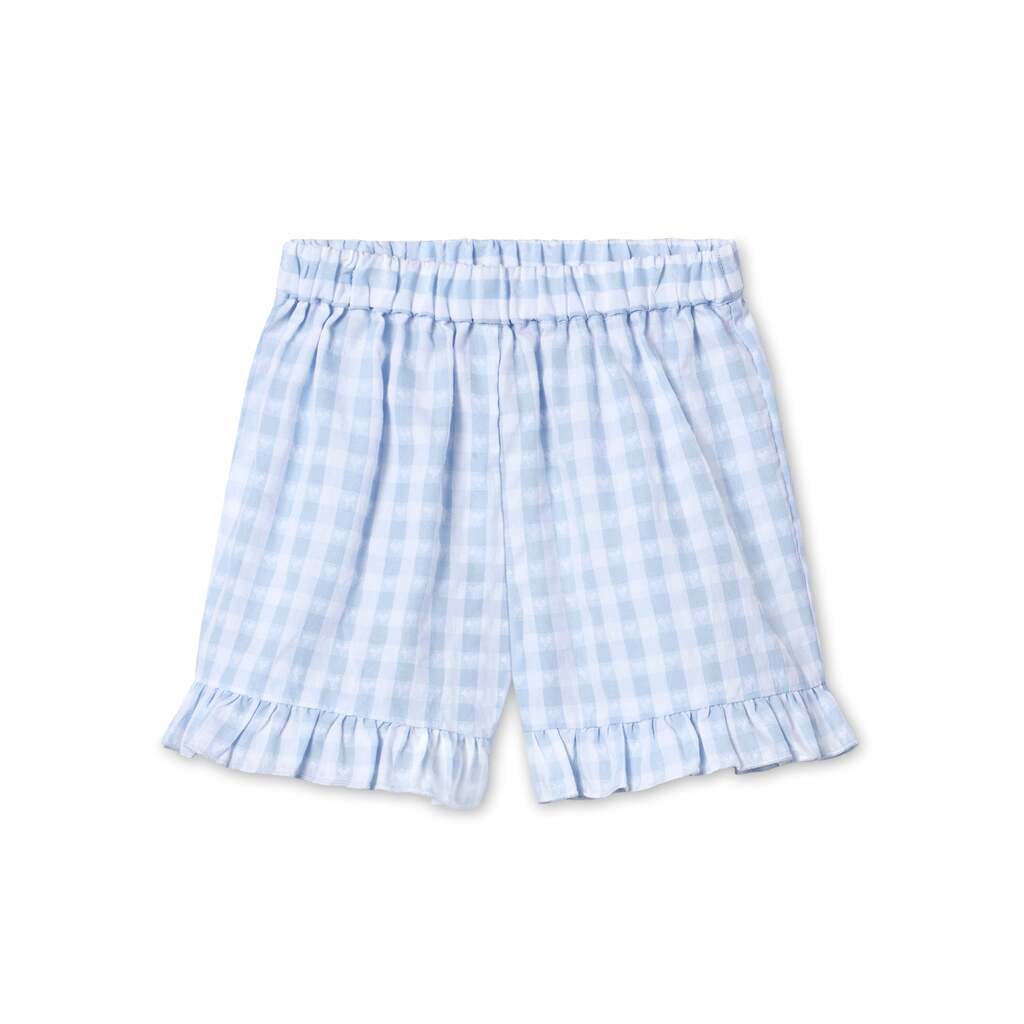 Fliink Pari Ruffle Shorts - Dream Blue Check - 80 cm