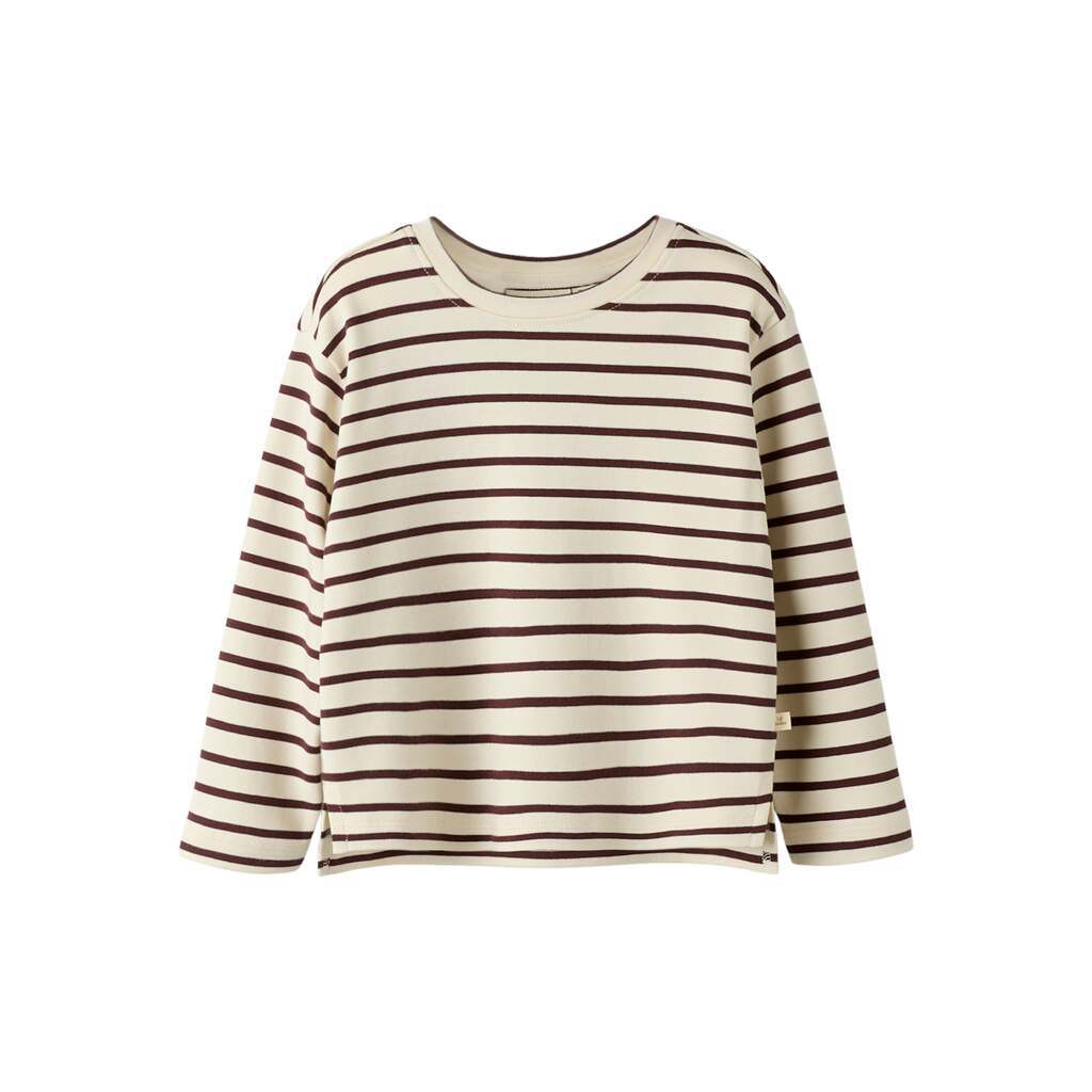 Lil Atelier Limia Loose Top - Turtledove/Catawba Grape - 92 cm