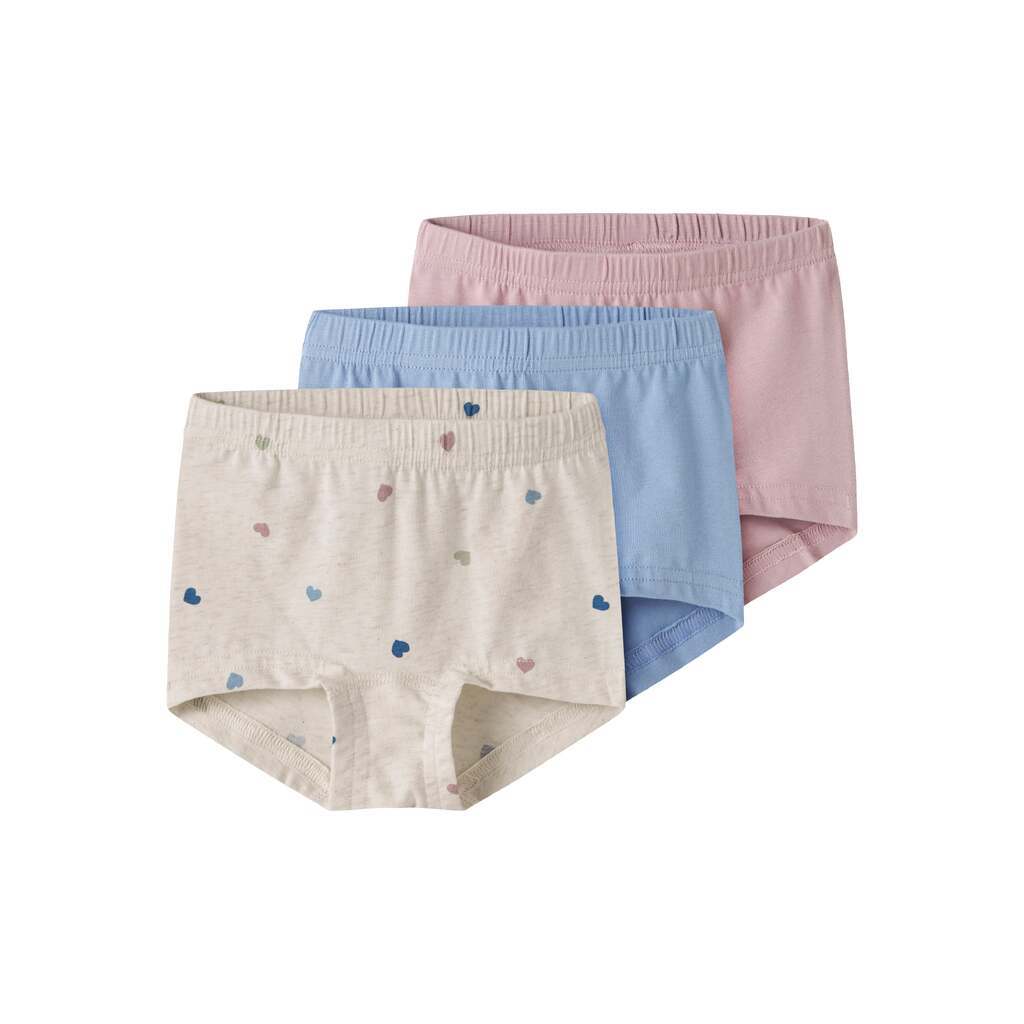 Name It Tights 3pak Peyote Hearts NOOS - Peyote Melange - 86 cm