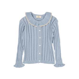Copenhagen Colors Strik Cardigan - Dusty Blue - 80 cm