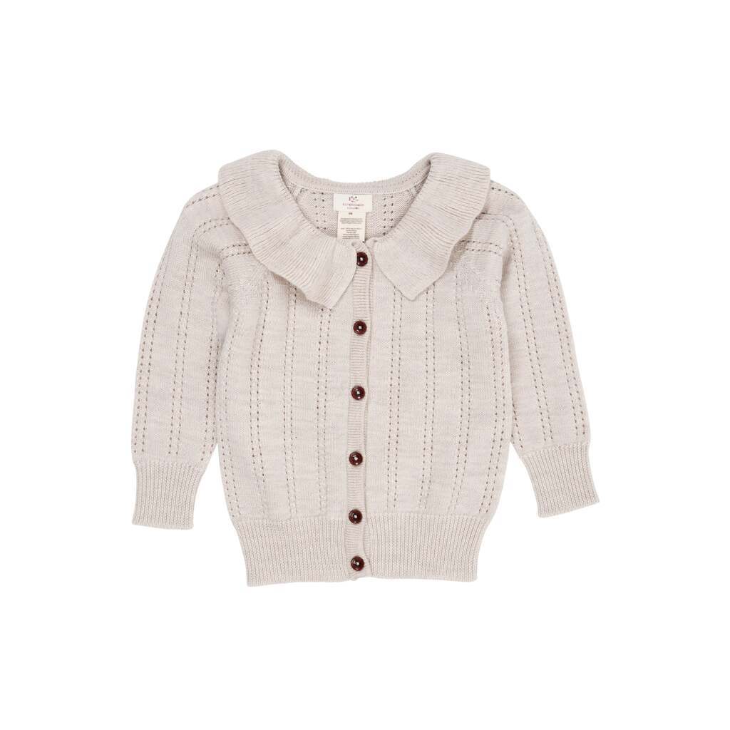 Copenhagen Colors Strik Cardigan - Pale Cream Melange - 92 cm