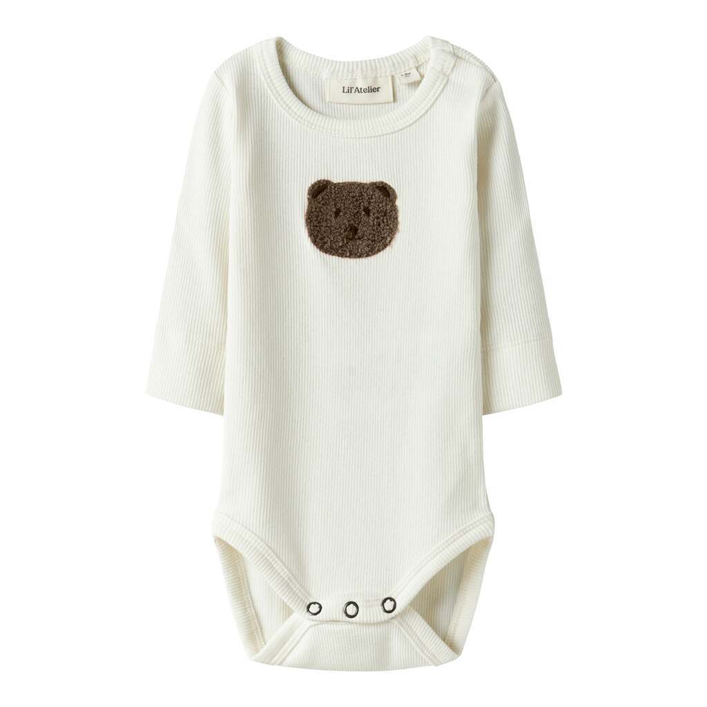 Lil Atelier Tonto LS Slim Body - Coconut Milk - 56 cm