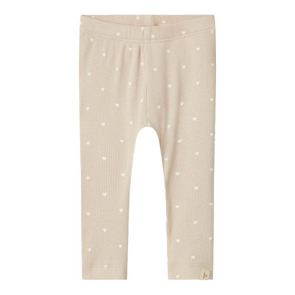 Lil Atelier Gago Leggings - Gray Morn/Heart - 56 cm