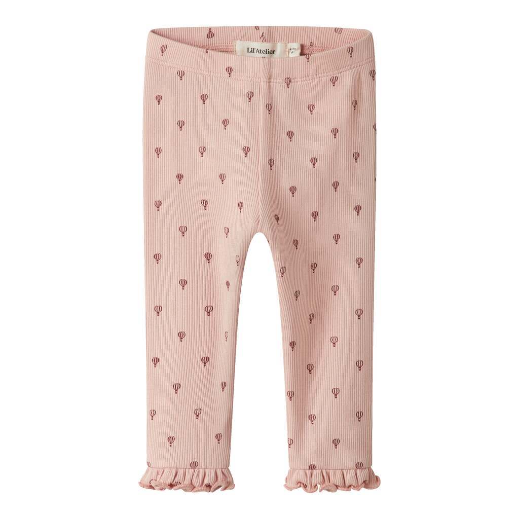 Lil Atelier Gago Kny Slim Leggings - Cameo Rose/Air Balloon - 56 cm