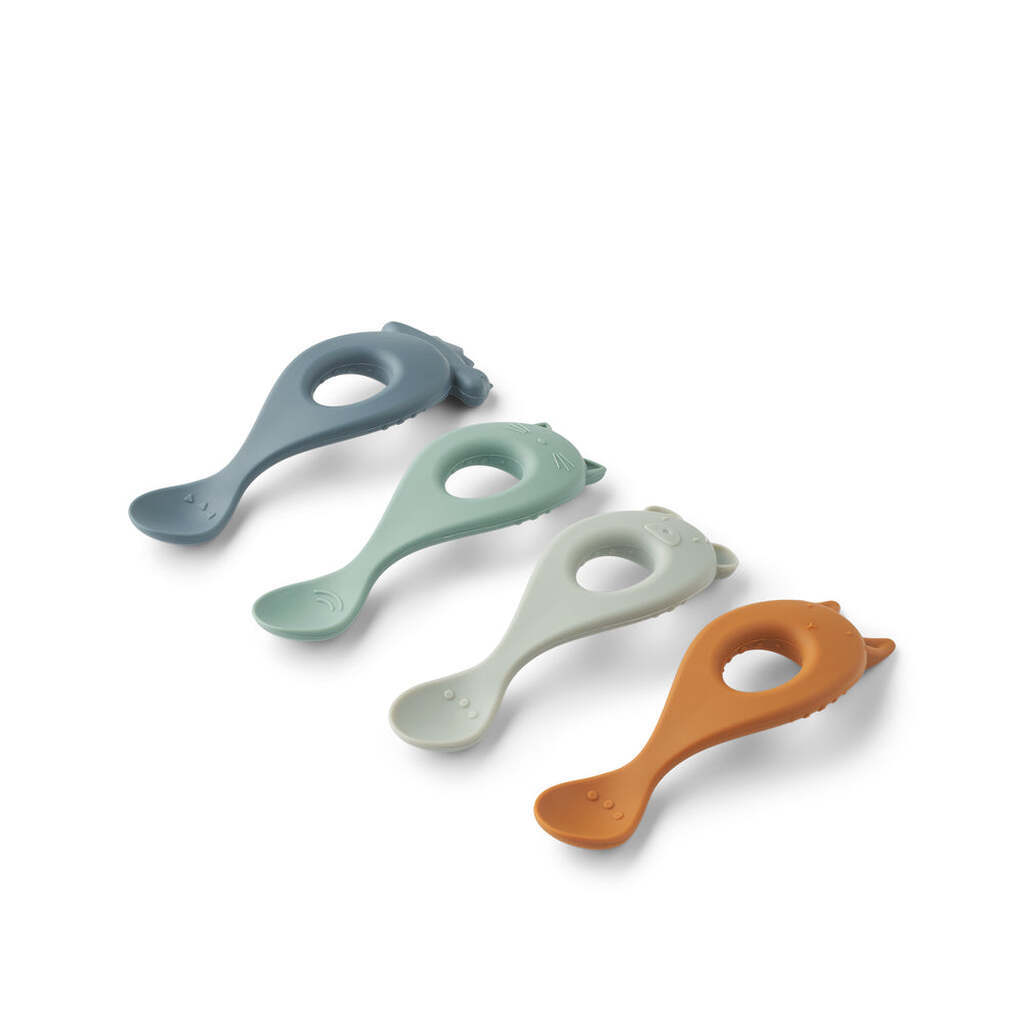 Liewood Liva Silikone Skeer 4 stk. - Whale blue multi mix