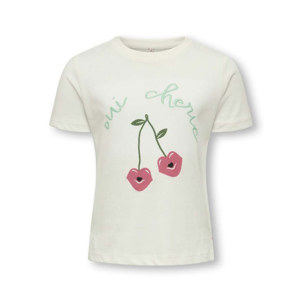 Only Mini Candy Life Printed Tee - Cloud Dancer - 92 cm