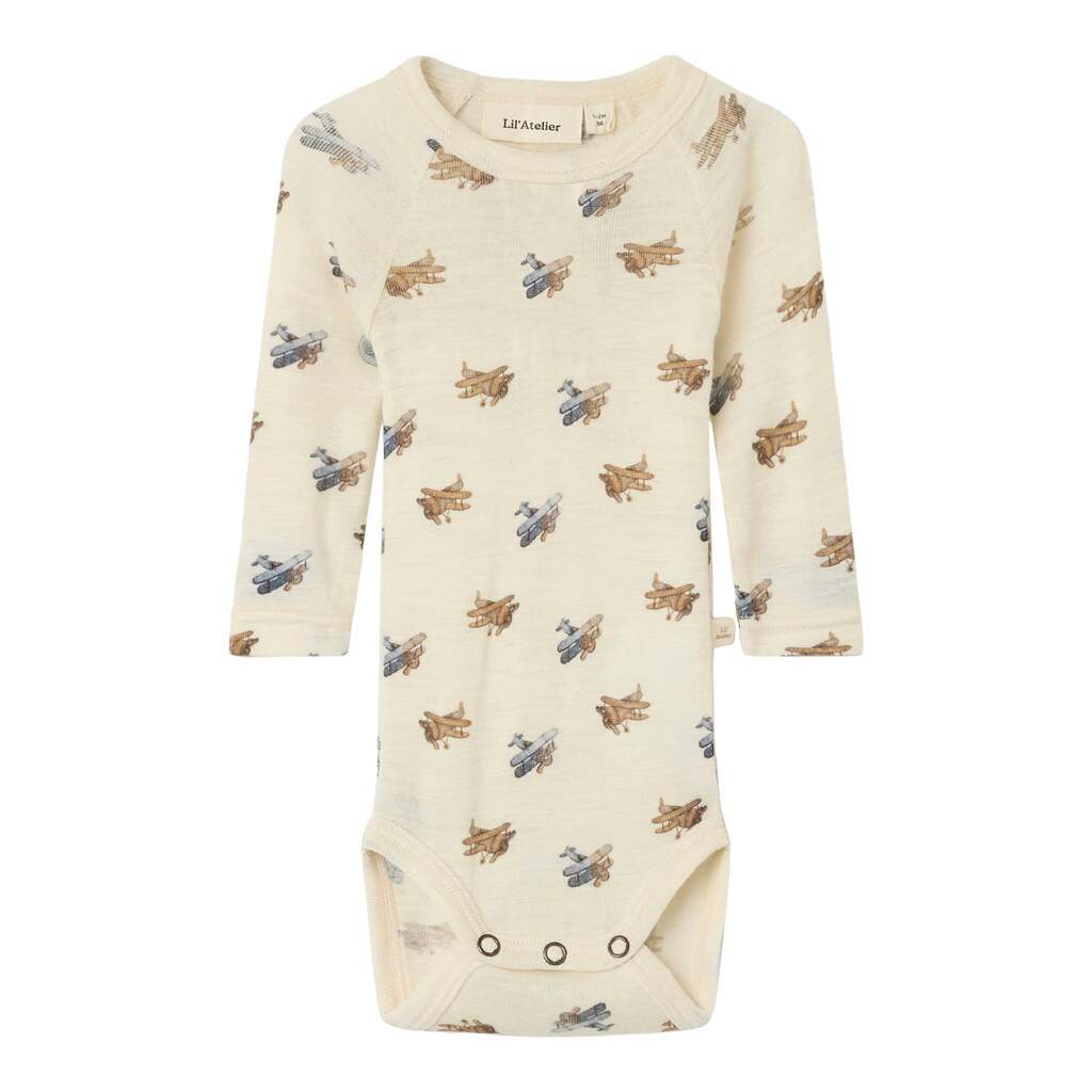 Lil Atelier Nalu Wool Body - Turtledove - 56 cm