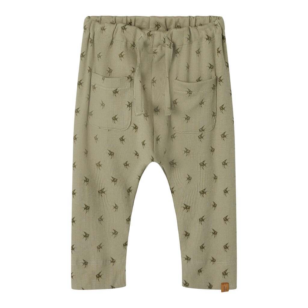 Lil Atelier Gago Kem Loose Pants - Moss Gray - 56 cm