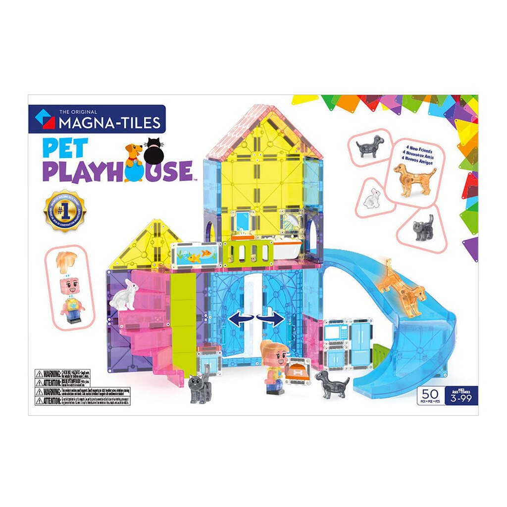 Magna-Tiles Magnetisk Legetøj - Pet Playhouse 50 dele