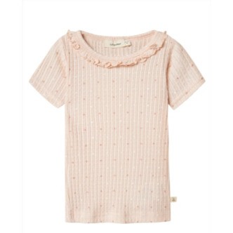 Lil Atelier Hulla Hua SS Slim Top - Peach Whip - 92 cm