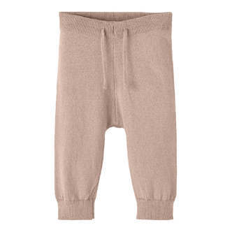 Lil Atelier Dija Loose Knit Pants - Rose Dust - 56 cm