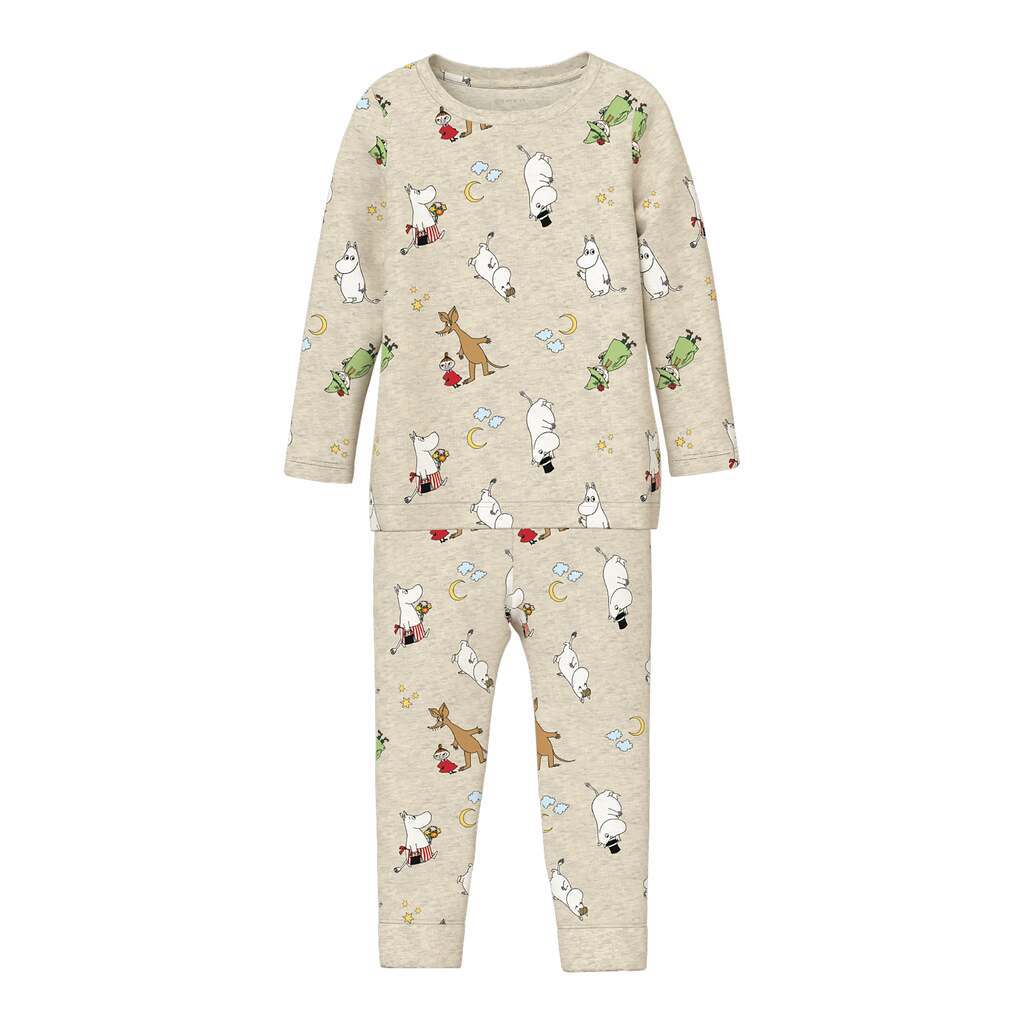 Name It Semol Moomin Natsæt - Peyote Melange - 92 cm
