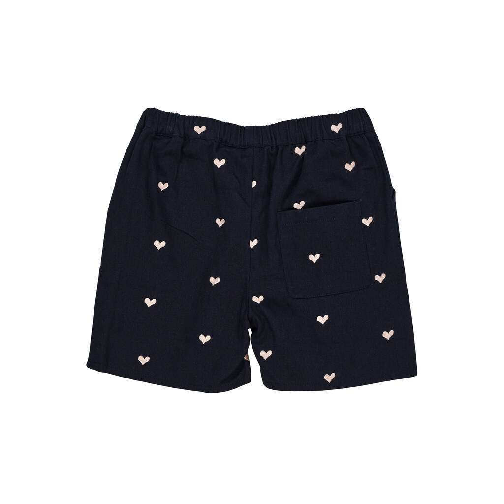 Copenhagen Colors Twill Hjerte Shorts - Navy - 80 cm